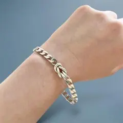 ティファニー TIFFANY センターノット 喜平チェーン ブレスレット SV