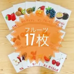 フラッシュカード　フルーツ 17枚セット