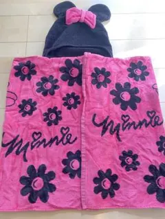 フード付きタオル　ミニー