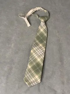 スクールネクタイ グリーン チェック柄 制服 調整可能コスプレにも【即購入可】