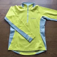 【美品】モンベル [ジオライン 3D サーマル ロングスリーブジップシャツ]