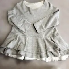 Yori フリル付きグレー スウェット　ティアードのサムネイル