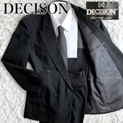✨極美品✨DECISON ブラックフォーマル　ダブル　ウール100% 冠婚葬祭