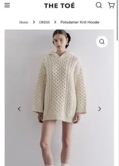 ほぼ新品THETOE Potsdamer Knit Hoodieニットワンピース - メルカリ