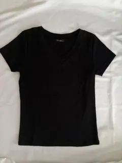 INGNI Vネック 半袖 リブTシャツ ブラック　Mサイズ