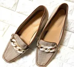 【美品】RANDA 2way ローファー ベージュ Mサイズのサムネイル