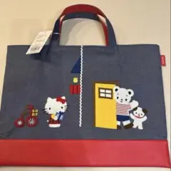 【即発送】familiar ファミリア ハローキティ デニムバッグ トートバッグ
