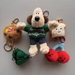 韓国　グルミットぬいぐるみキーホルダー その他キーホルダーセット nyunyu
