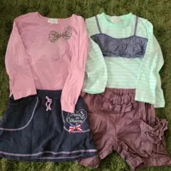 マザウェイズ　120㎝　長袖カットソー　スカート　ショートパンツ　4点セット