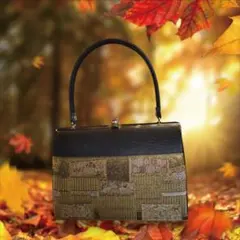 高級和装バッグ ♥️ 錦糸織 オリジナル逸品 金色と黒色