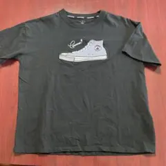 【週末SALE】CONVERSE オールスター　ワッペンTシャツLサイズブラックのサムネイル