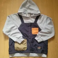 BREEZE オーバーオール、エプロン風　パーカー 140