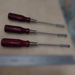 나무 너트 스크류드라이버 3개 세트 7mm ✕ 1 및 8mm ✕ 2