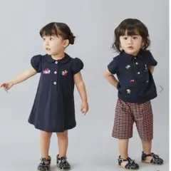 【美品】ファミリア☆リバーシブルパンツ（5分丈）(80)