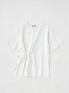 【M_】ウエストタイTシャツ オーガニックコットン使用　ホワイトのサムネイル