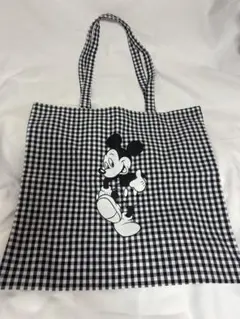 ディズニーストア ミッキーマウス ギンガムチェック トートバッグ