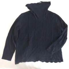 【送料込み】レディース/トップス/ニット/タートルネック/ブラック/L/古着