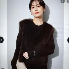 ファーニットベスト ブラウン アルページュストーリー