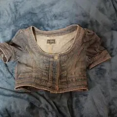 半袖ダークデニム ジャケット 36