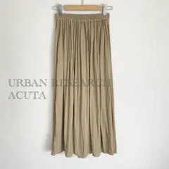 値下げ新品アーバンリサーチ割繊ラップギャザースカーチョ ベージュ URBAN RESEARCH（アーバンリサーチ）の「割繊ラップギャザー