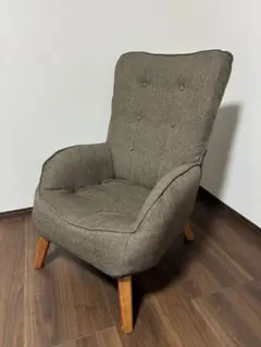ソファ 1人掛け ハイバック ブラウン