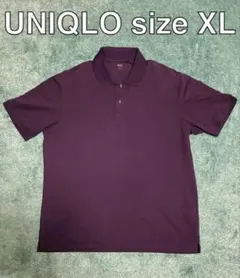 UNIQLO メンズ パープル 半袖鹿子ポロシャツ XLのサムネイル