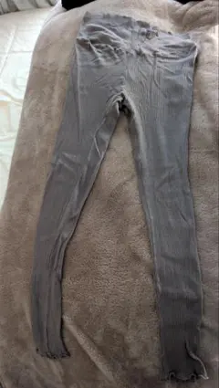 グレー リブ編み マタニティレギンス Lサイズ