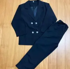 【美品】キッズ　スーツ　セットアップ　ジャケットパンツ　130〜140 黒