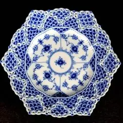 □美品□ ロイヤルコペンハーゲン　ブルーフルーテッド　ダブルレース　プレート 1 Royal Copenhagen（ロイヤル コペンハーゲン） ブルー