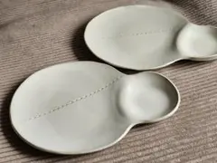 お洒落　陶器プレート 2枚セット