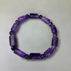 天然石 アメジスト ブレスレット 16cm 新品未使用 パープル 紫