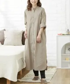 美品 マタニティワンピース ベージュ 3Lサイズ