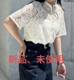 page boyページボーイ　レースバンドカラーシャツ