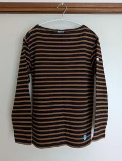 ORCIVAL　バスクシャツ　ブラックブラウンボーダー　サイズ３