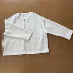 chocol raffine robe ノーカラージャケット ホワイト