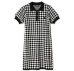 マリークワントデイジーワンポイントポロワンピース（チェック）