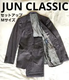 j*m様 ジュン クラシック スーツ M チャコールグレー ストライプのサムネイル