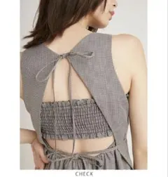 SNIDEL sustainableバックオープンフレアワンピース