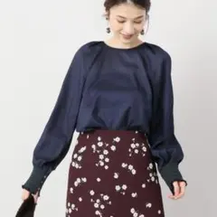 IENA N/Cスモッキングブラウス