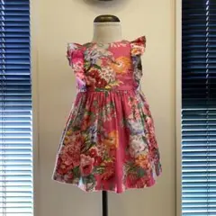 『美品』ラルフローレン12m (80cm) ￼￼花柄ノースリーブワンピース
