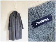 Plantation プランテーション ライトフリース コート グレー 日本製