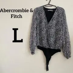 Abercrombie & Fitch 花柄　長袖　ボディスーツ　L ブラウス