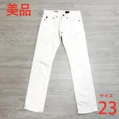 AG エージー　クロップド丈　スリム　ストレート　デニム　ホワイト　レディースのサムネイル