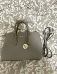 FURLA フルラ 2WAY ハンドバッグ ショルダーバッグ グレージュのサムネイル