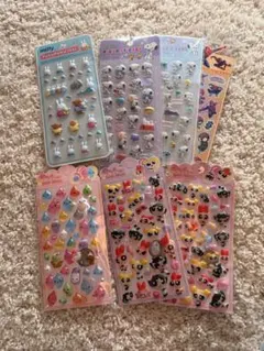 ぷくぷくシール・ポップシール7つセット