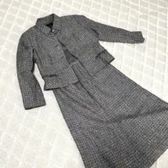 シルク混✨セレモニー✨卒業式　入学式　ツイード　スカートセットアップ　レリアン