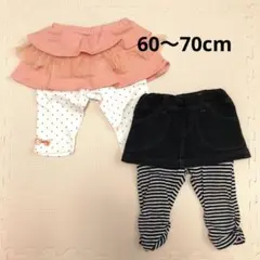ベビー服セット フリル付きトップとパンツ