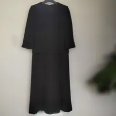 ❨美品❩ブラックフォーマルワンピース　7分袖　9号サイズ
