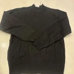 JUEGO ブラック リブ編みセーター M