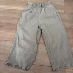 リブ編み ワイドパンツ